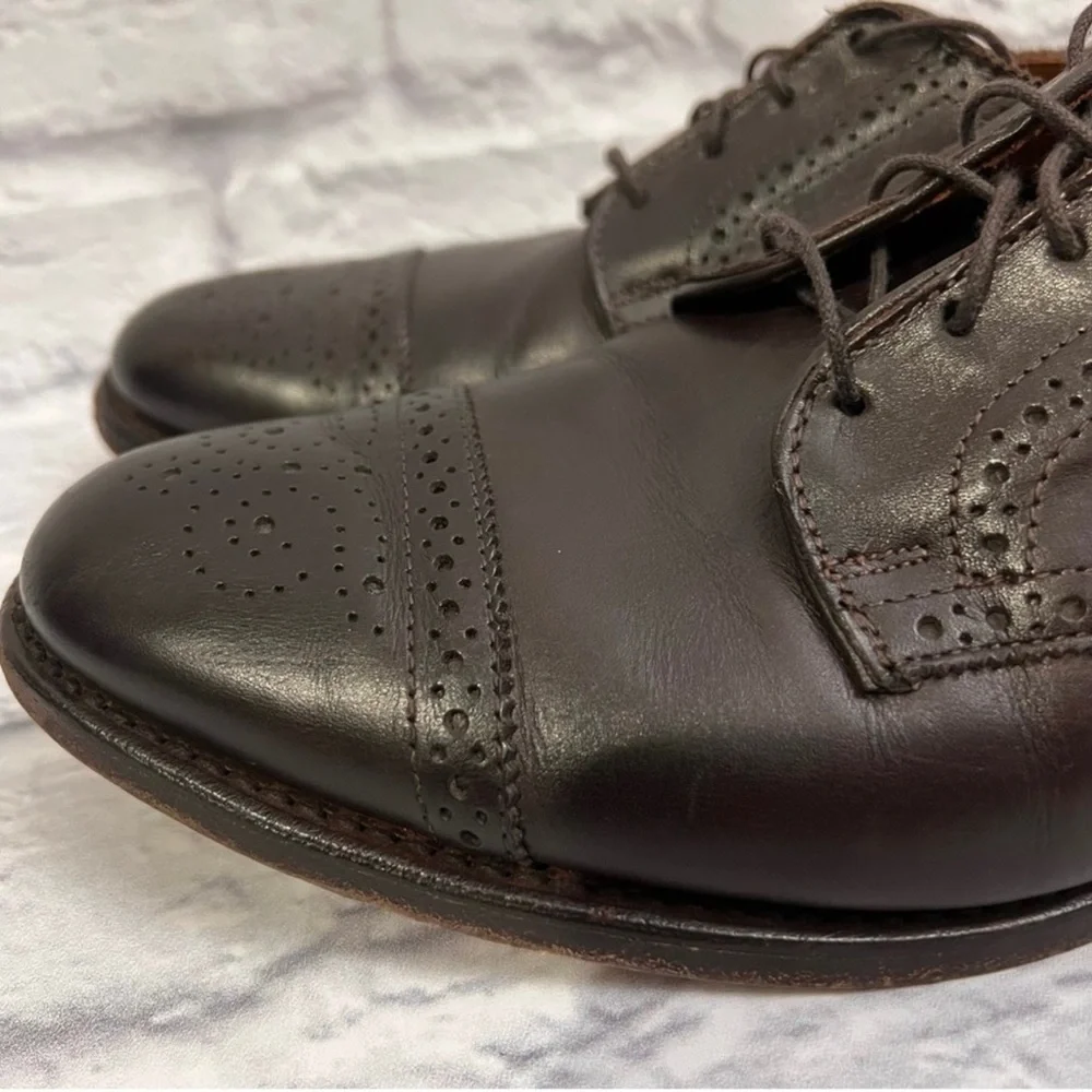 Allen Edmonds 6th avenue cap toe semi brogue derby men’s shoes size 11 brown